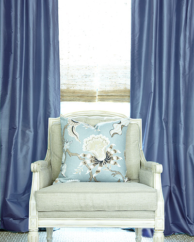 THE | OUTLET - Custom Dupioni Silk in Azul